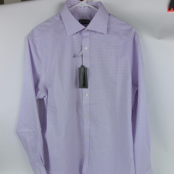 MICHAEL KORS MENS DRESS SHIRT LILAC SIZE 16 ½ SLEE - Picture 1 of 4